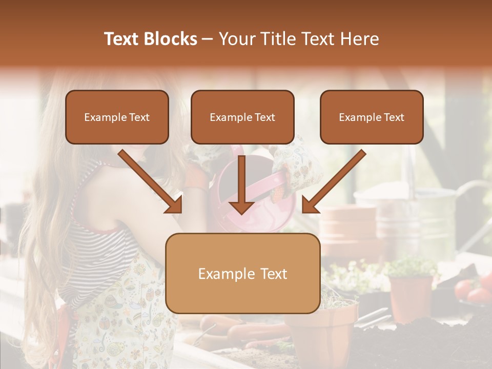 Caucasian Seedlings Looking PowerPoint Template