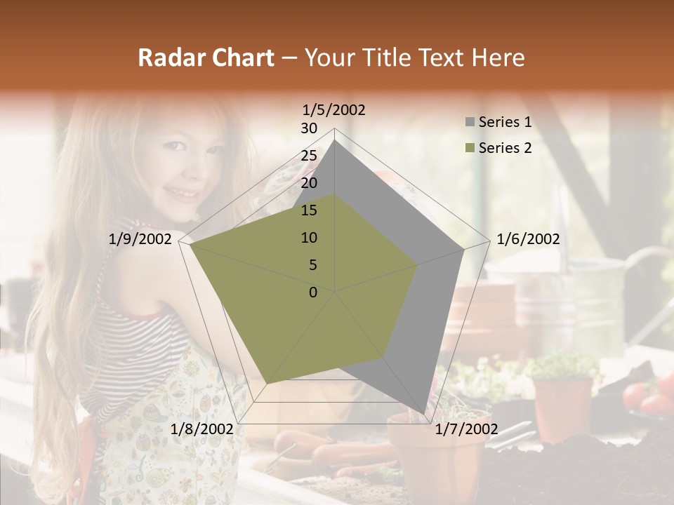 Caucasian Seedlings Looking PowerPoint Template