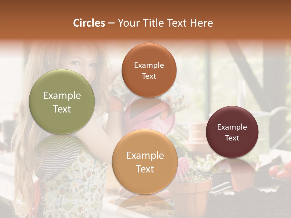 Caucasian Seedlings Looking PowerPoint Template