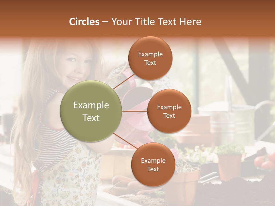 Caucasian Seedlings Looking PowerPoint Template