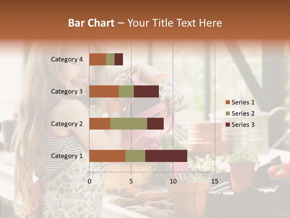 Caucasian Seedlings Looking PowerPoint Template