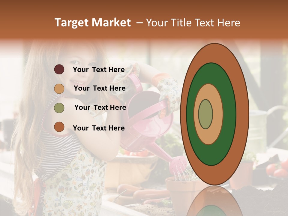 Caucasian Seedlings Looking PowerPoint Template