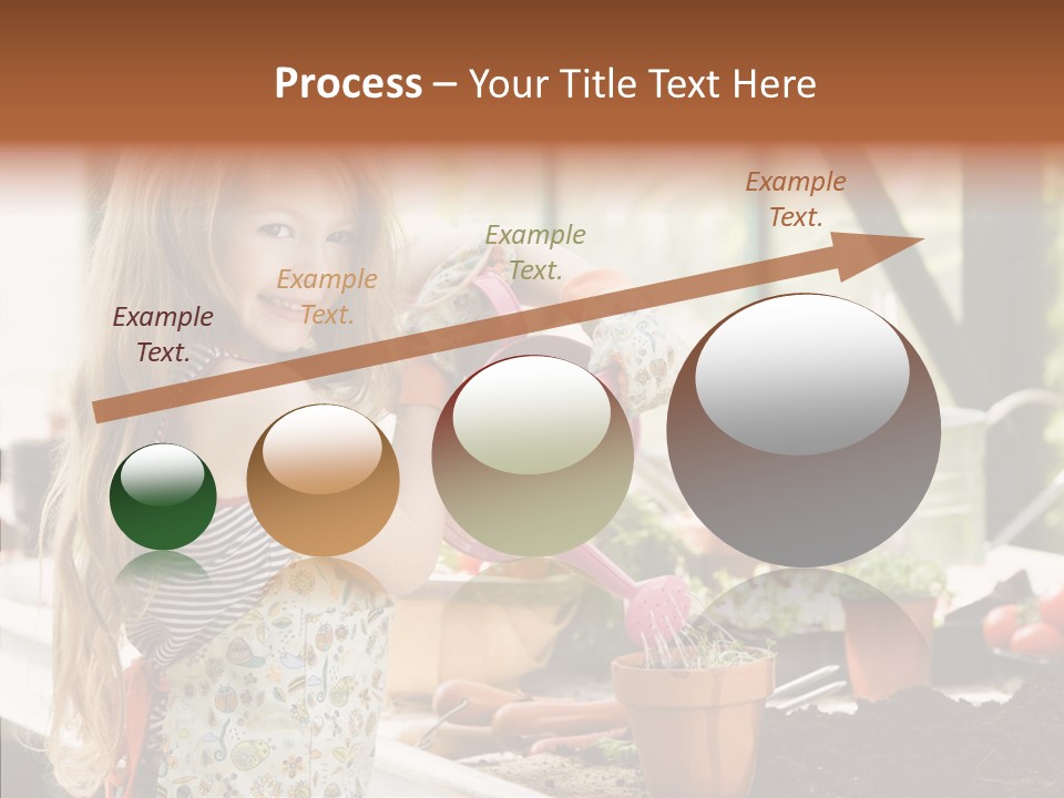 Caucasian Seedlings Looking PowerPoint Template