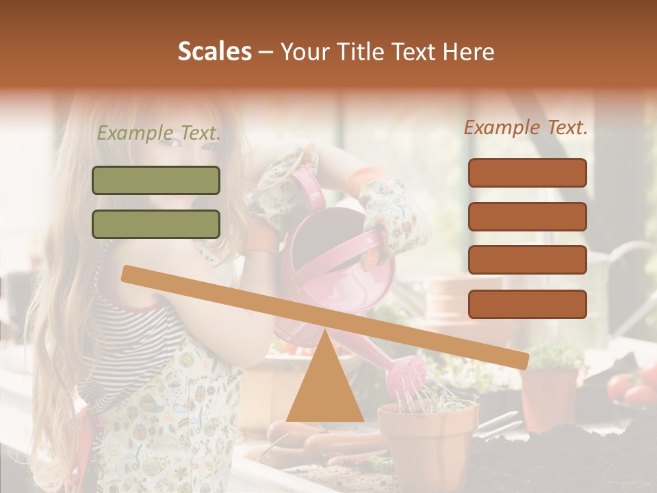 Caucasian Seedlings Looking PowerPoint Template