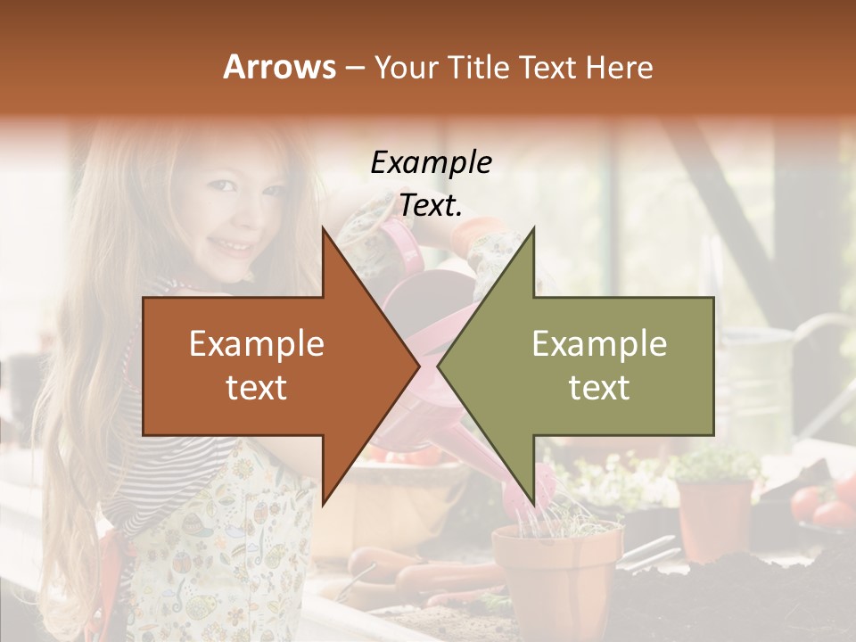 Caucasian Seedlings Looking PowerPoint Template