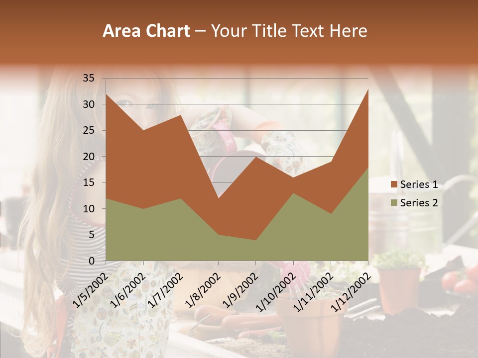 Caucasian Seedlings Looking PowerPoint Template