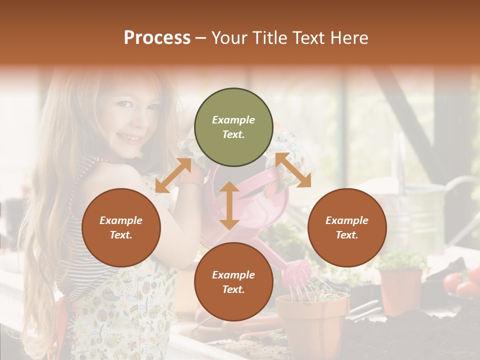Caucasian Seedlings Looking PowerPoint Template