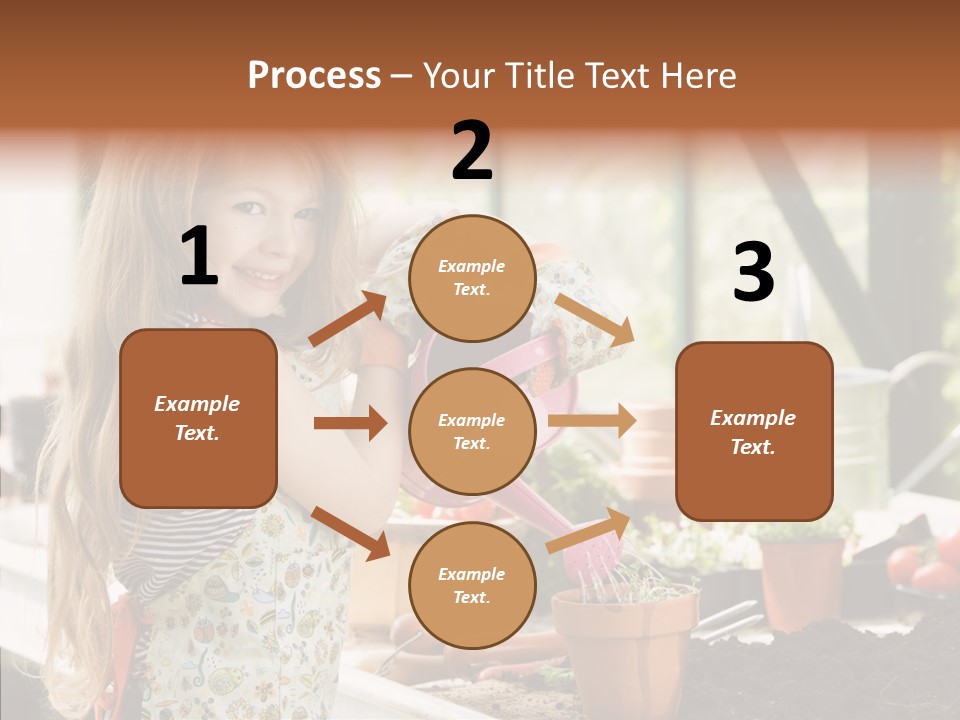 Caucasian Seedlings Looking PowerPoint Template