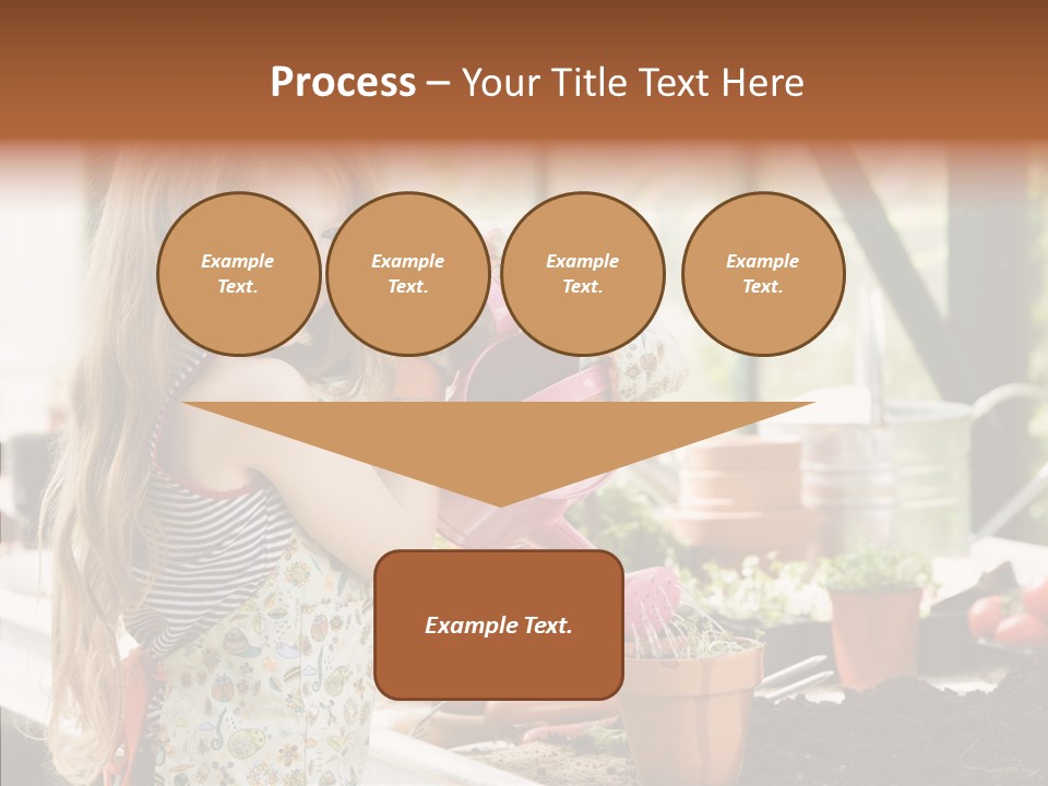 Caucasian Seedlings Looking PowerPoint Template