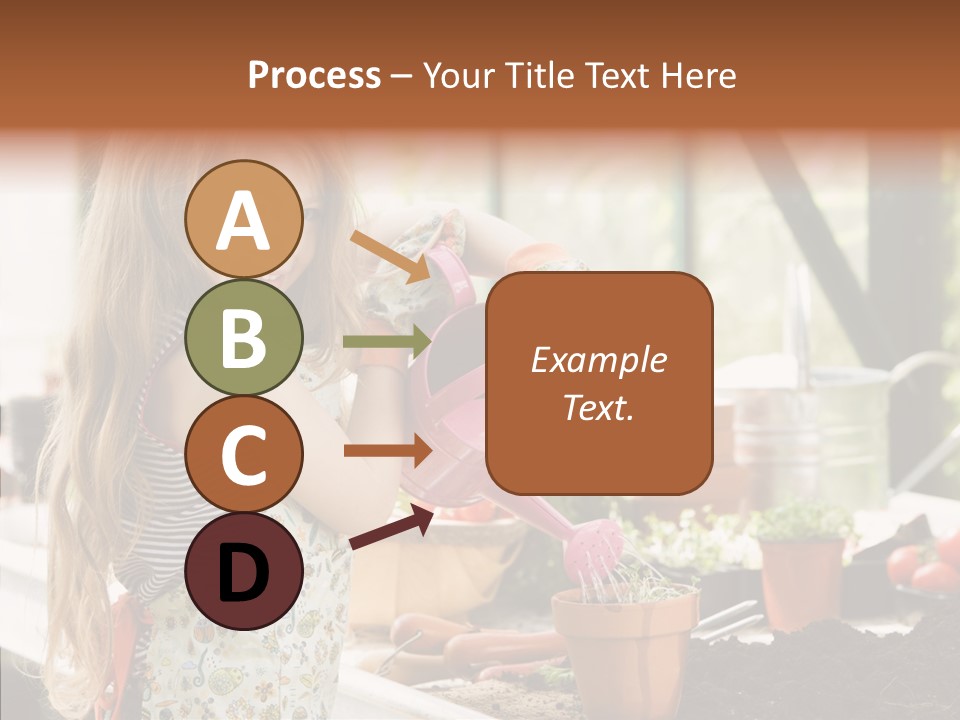 Caucasian Seedlings Looking PowerPoint Template