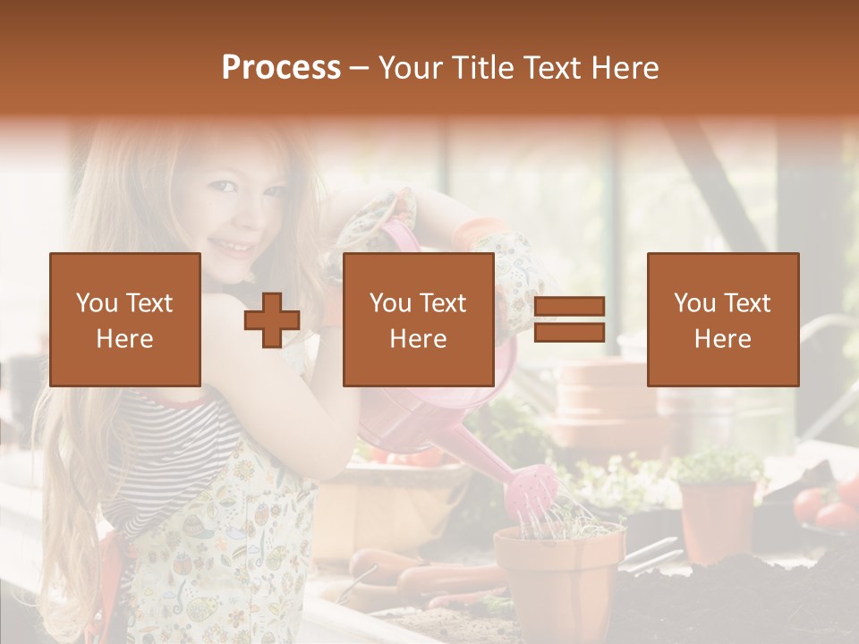 Caucasian Seedlings Looking PowerPoint Template