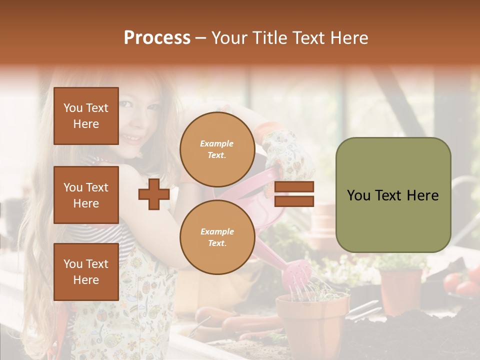 Caucasian Seedlings Looking PowerPoint Template