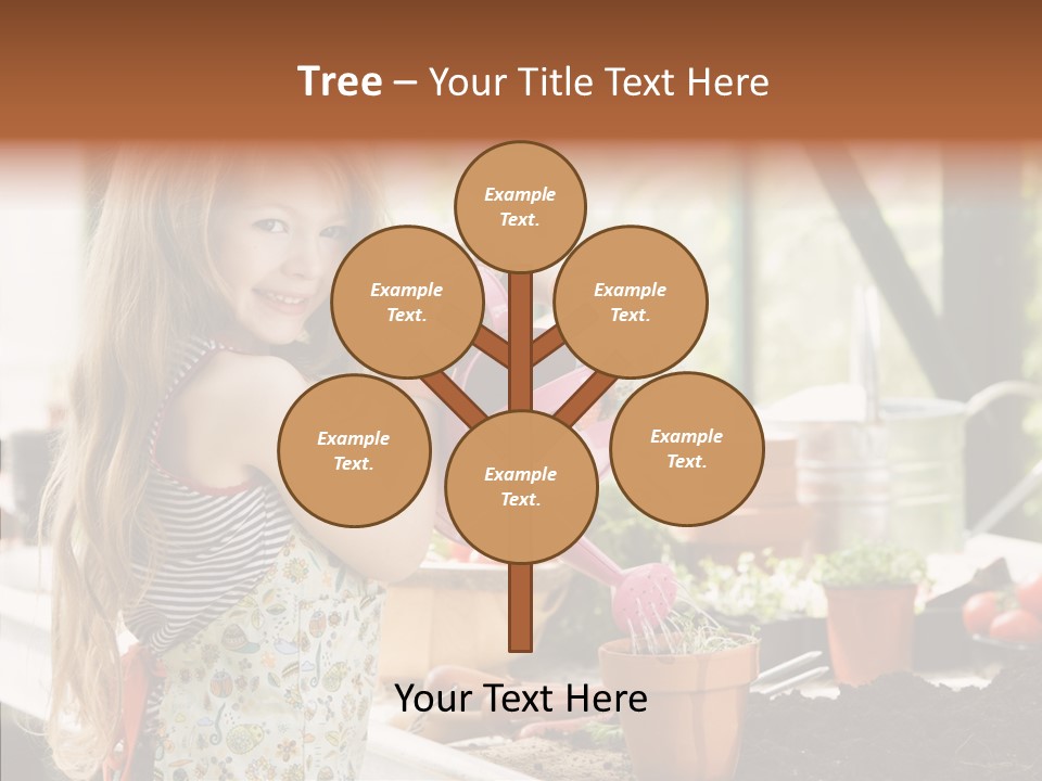 Caucasian Seedlings Looking PowerPoint Template