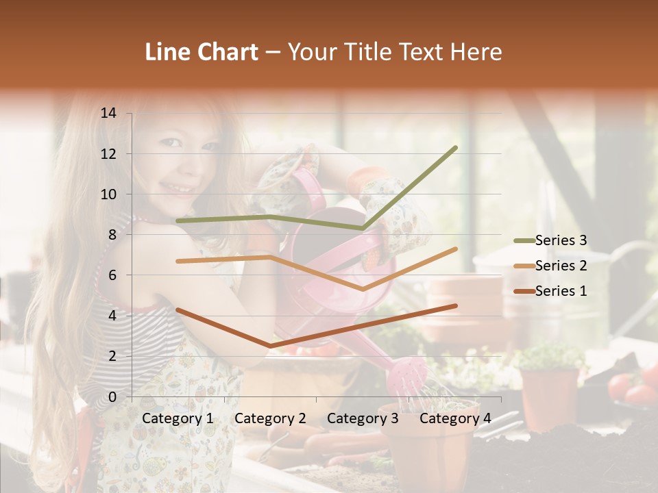 Caucasian Seedlings Looking PowerPoint Template