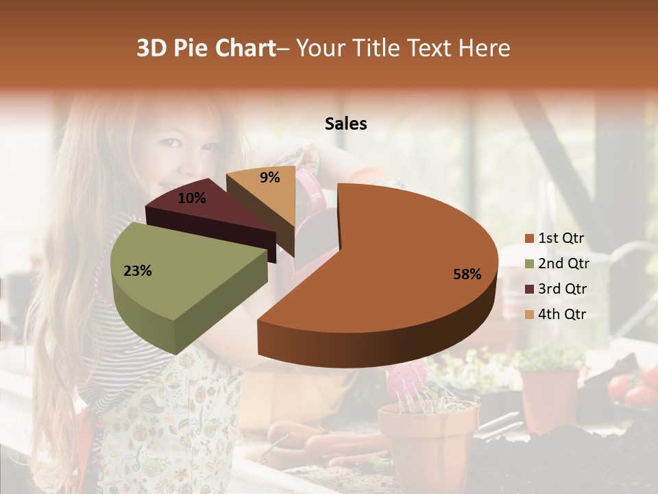 Caucasian Seedlings Looking PowerPoint Template