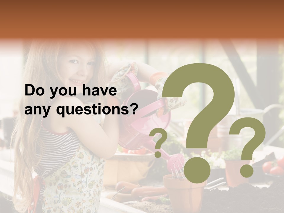 Caucasian Seedlings Looking PowerPoint Template