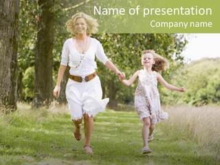 Loving Female Countryside PowerPoint Template