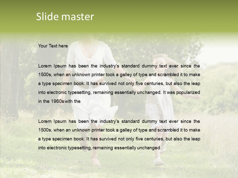 Loving Female Countryside PowerPoint Template