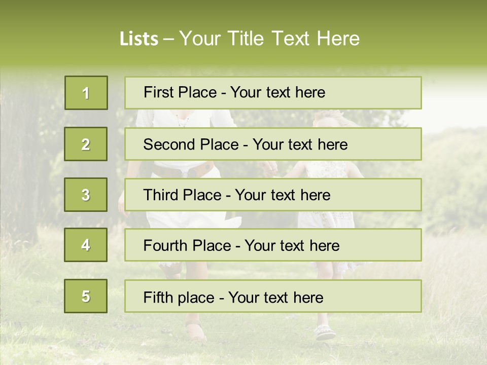 Loving Female Countryside PowerPoint Template