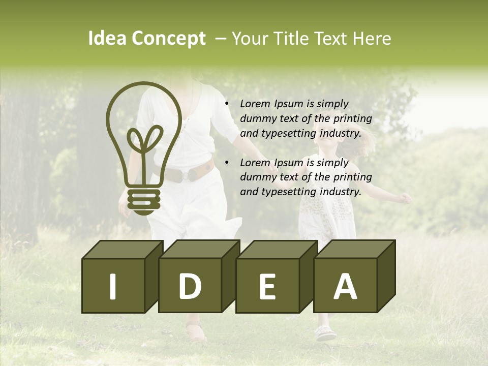 Loving Female Countryside PowerPoint Template