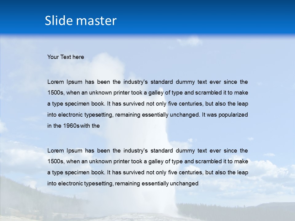 Spring Water Old PowerPoint Template