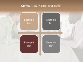 Businesswoman Discussing Seating PowerPoint Template