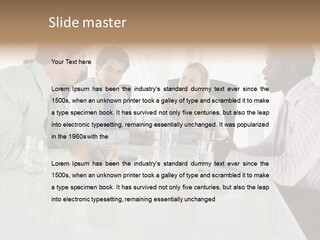 Businesswoman Discussing Seating PowerPoint Template