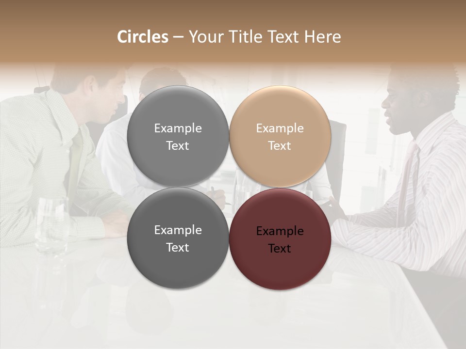 Businesswoman Discussing Seating PowerPoint Template