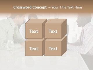 Businesswoman Discussing Seating PowerPoint Template