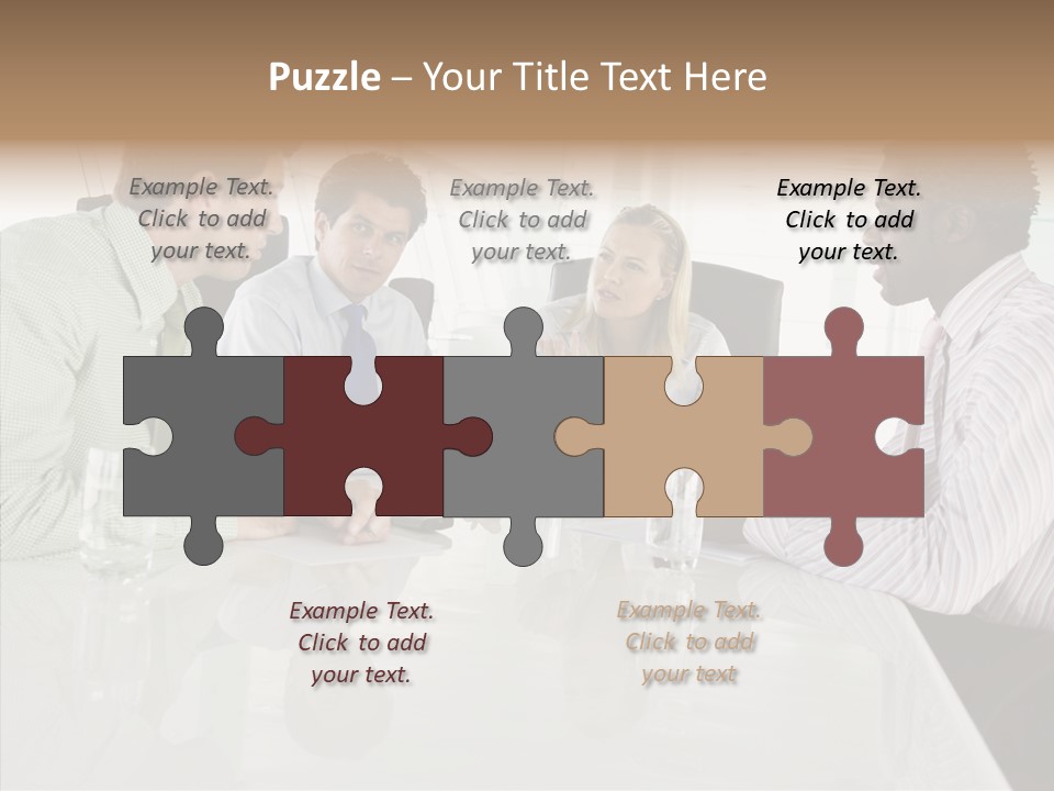 Businesswoman Discussing Seating PowerPoint Template