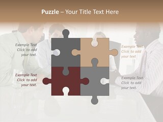 Businesswoman Discussing Seating PowerPoint Template