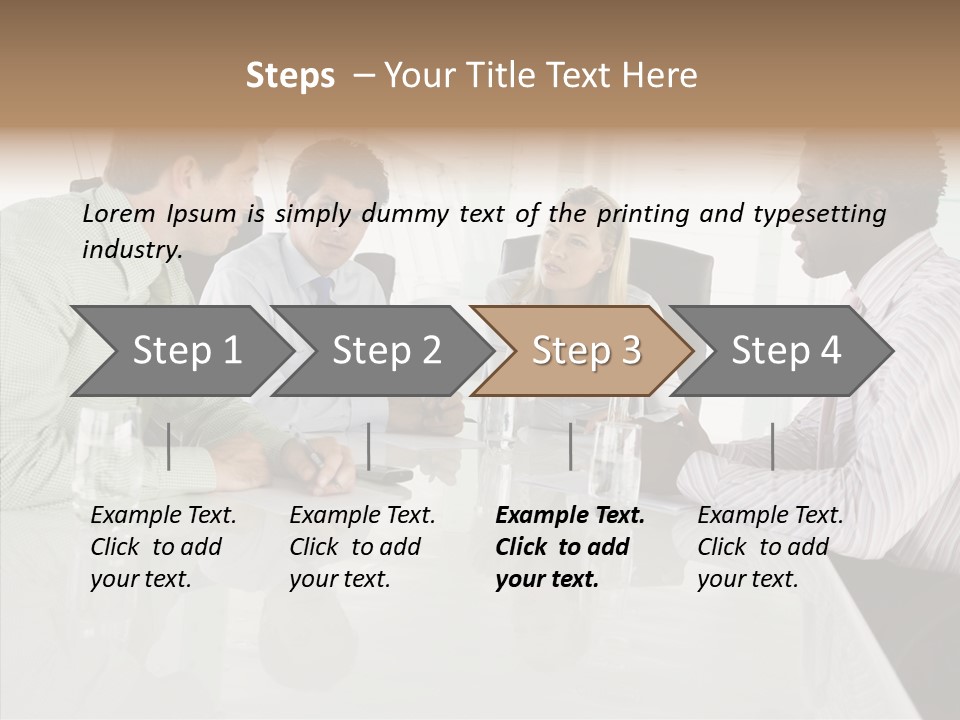 Businesswoman Discussing Seating PowerPoint Template