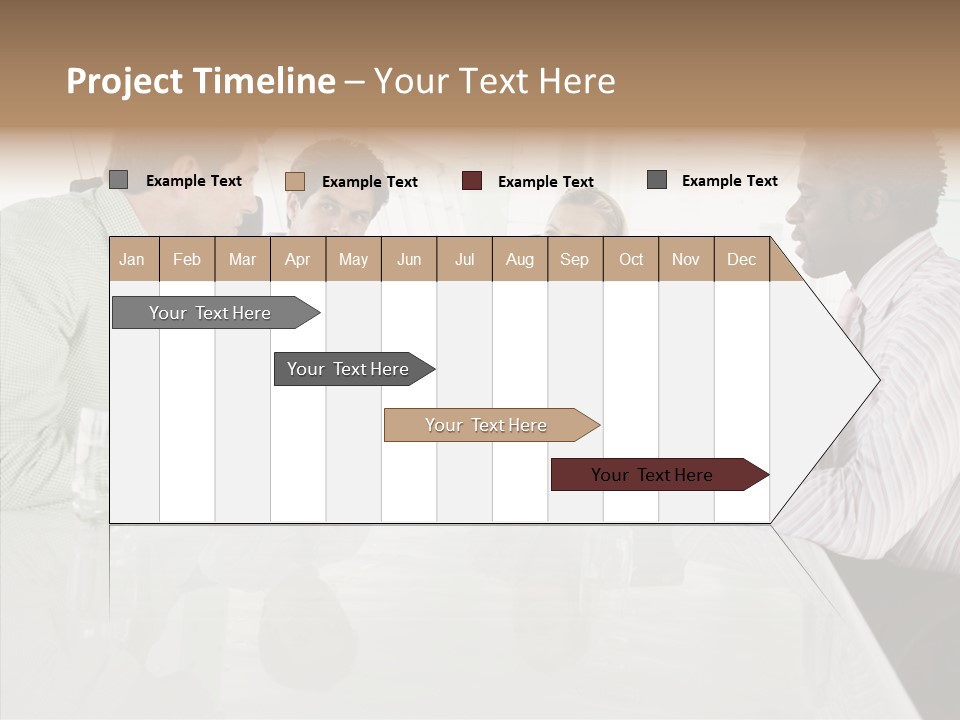 Businesswoman Discussing Seating PowerPoint Template