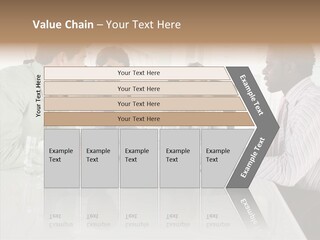 Businesswoman Discussing Seating PowerPoint Template