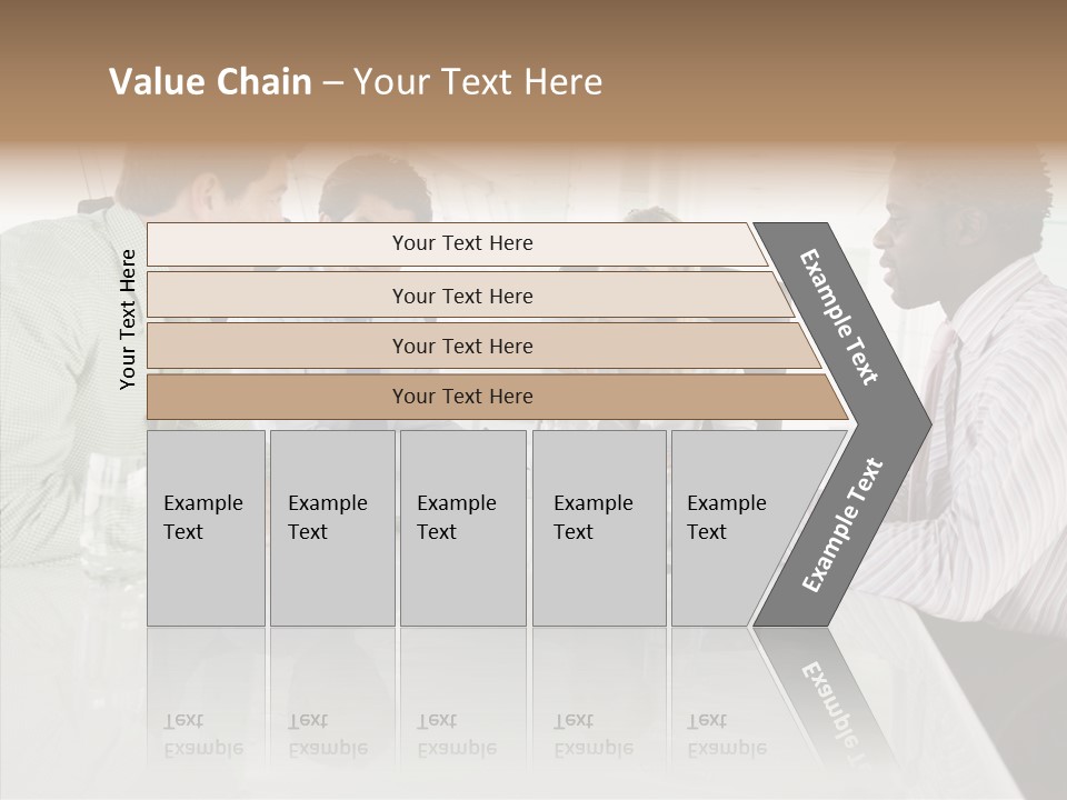 Businesswoman Discussing Seating PowerPoint Template