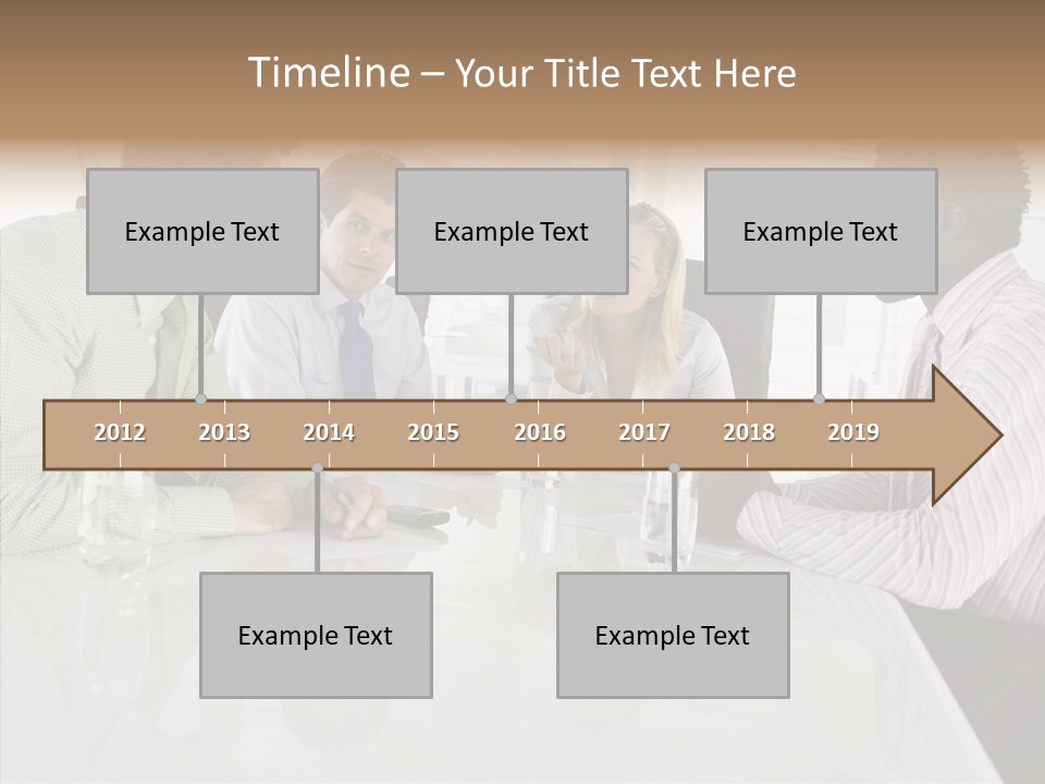 Businesswoman Discussing Seating PowerPoint Template