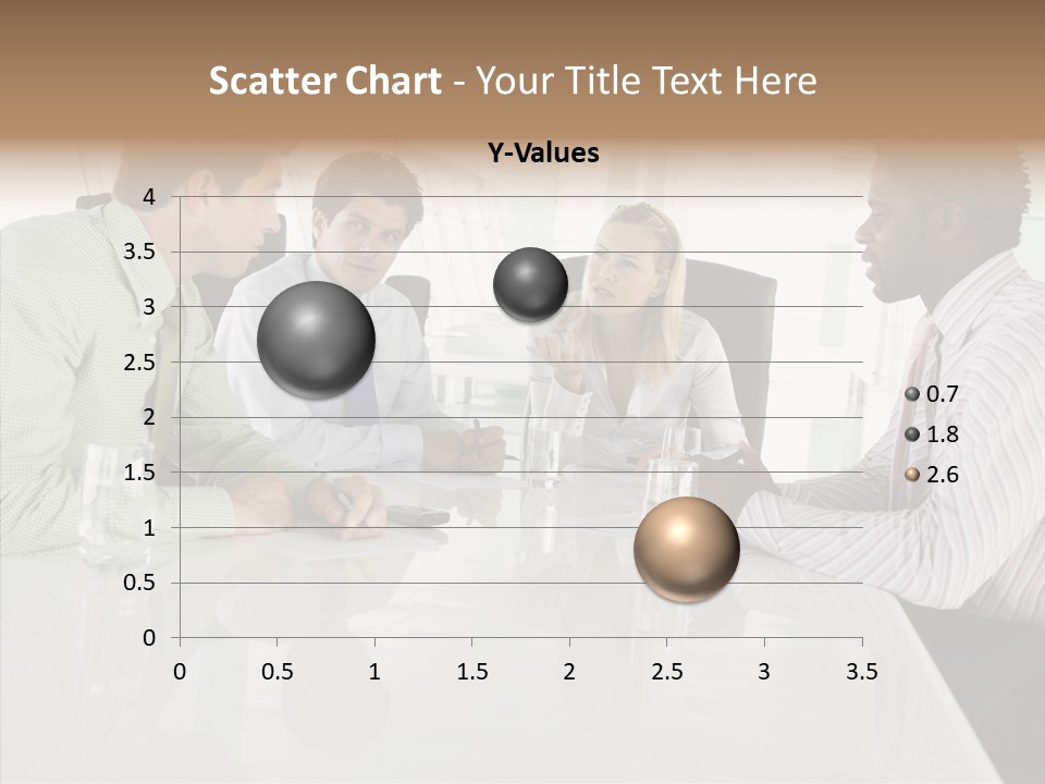 Businesswoman Discussing Seating PowerPoint Template
