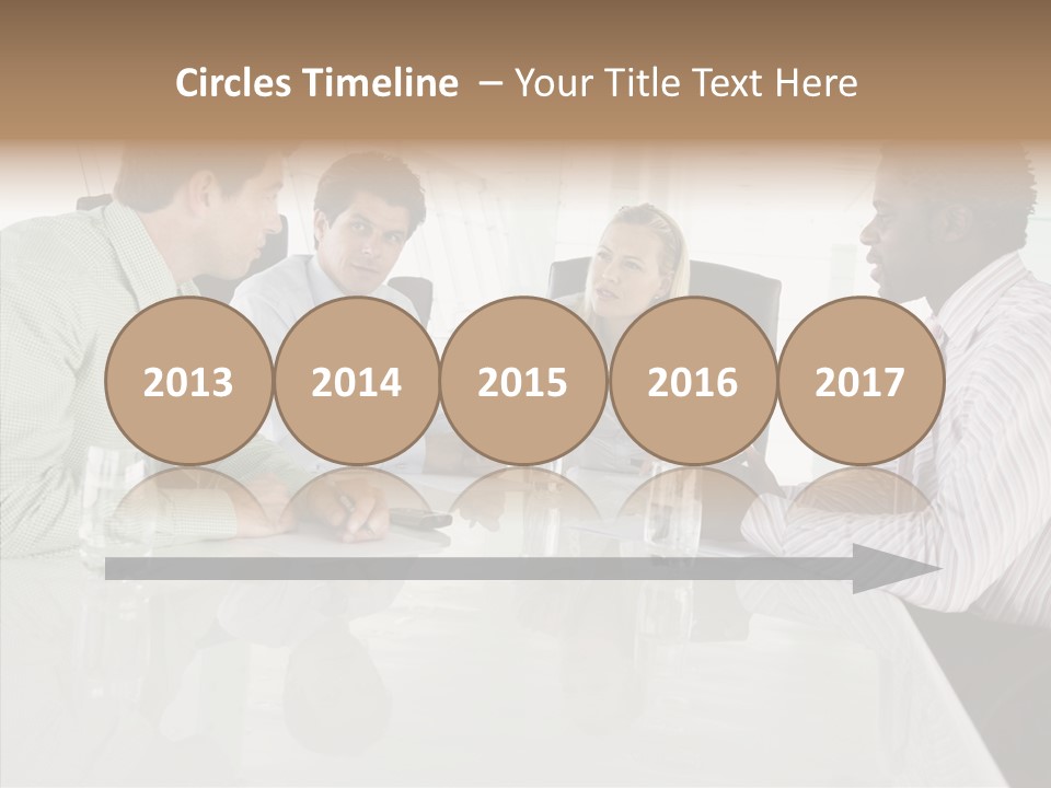 Businesswoman Discussing Seating PowerPoint Template