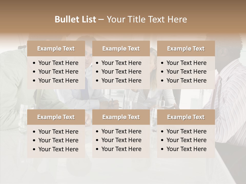 Businesswoman Discussing Seating PowerPoint Template