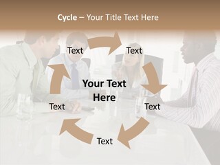 Businesswoman Discussing Seating PowerPoint Template