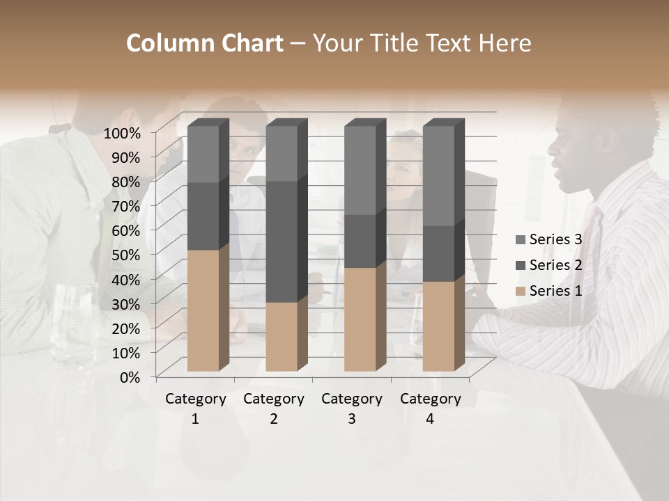 Businesswoman Discussing Seating PowerPoint Template