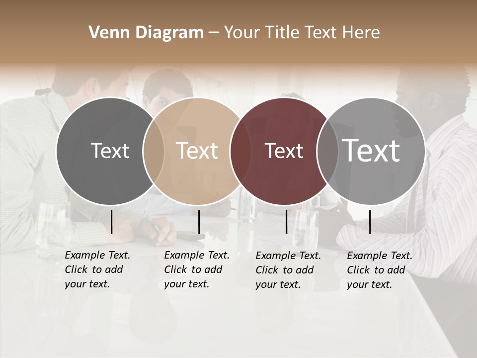 Businesswoman Discussing Seating PowerPoint Template