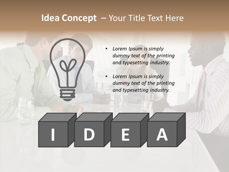 Businesswoman Discussing Seating PowerPoint Template