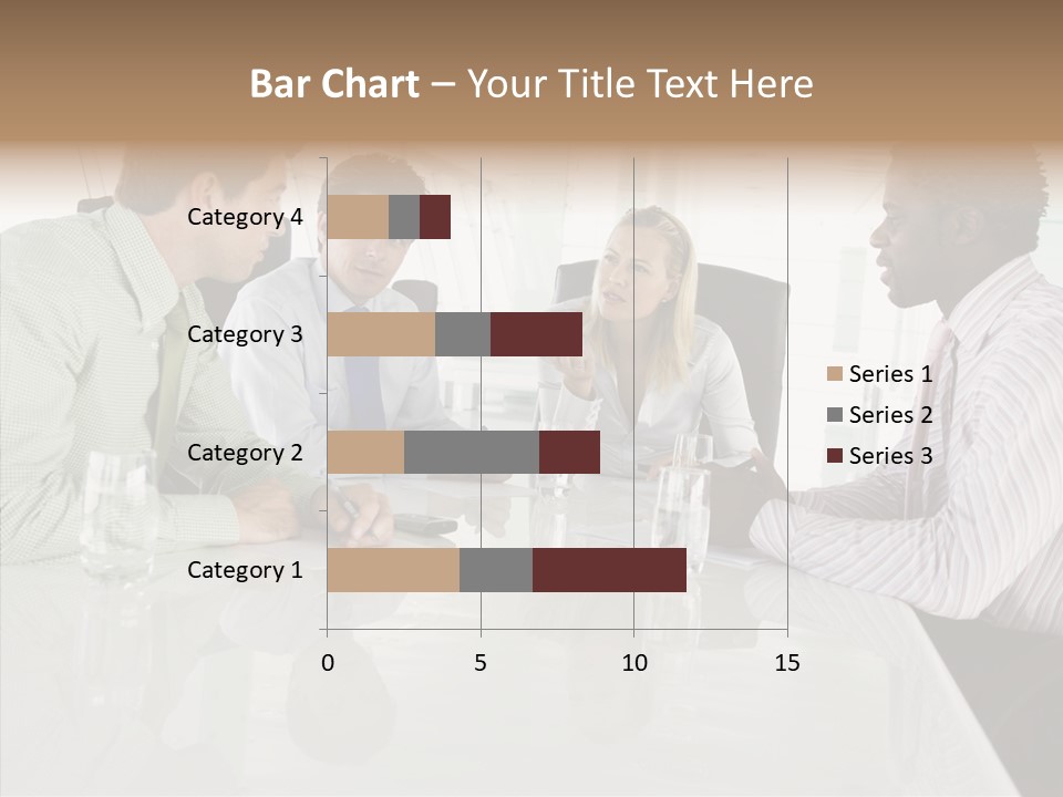 Businesswoman Discussing Seating PowerPoint Template