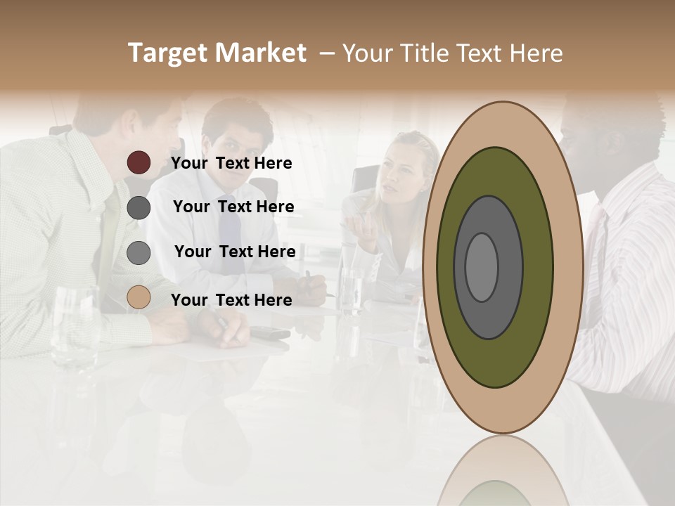 Businesswoman Discussing Seating PowerPoint Template