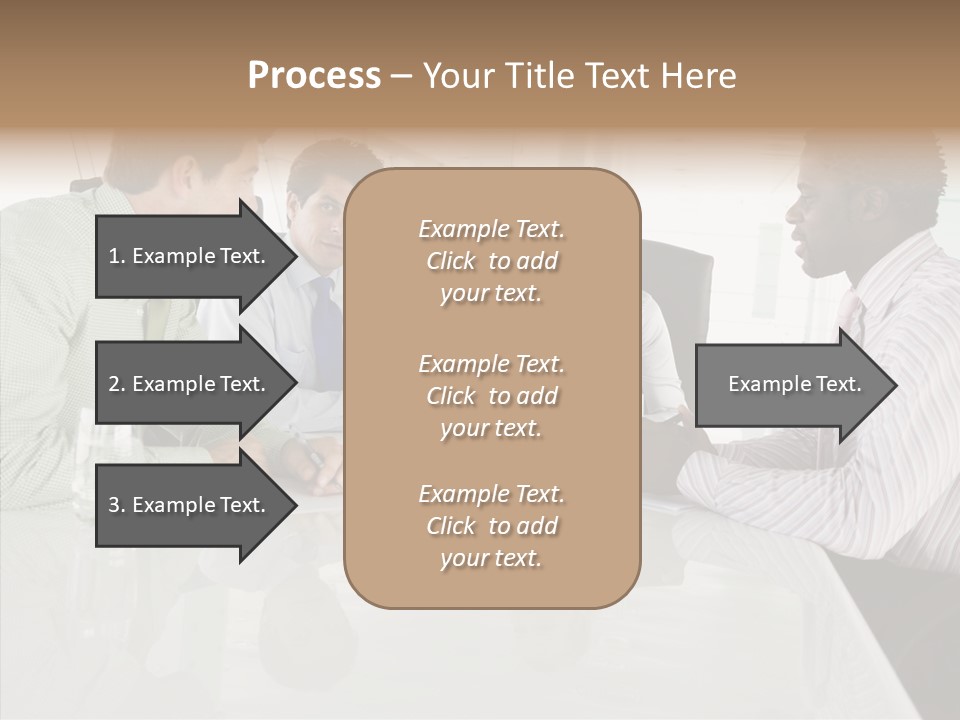 Businesswoman Discussing Seating PowerPoint Template