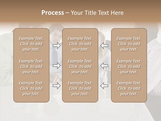 Businesswoman Discussing Seating PowerPoint Template