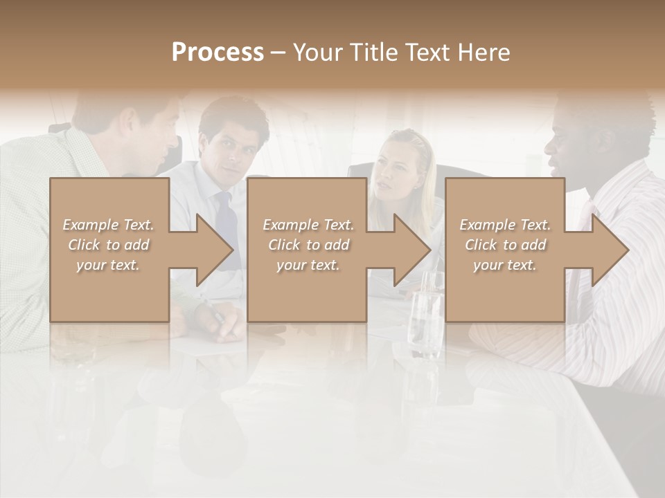 Businesswoman Discussing Seating PowerPoint Template