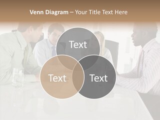 Businesswoman Discussing Seating PowerPoint Template