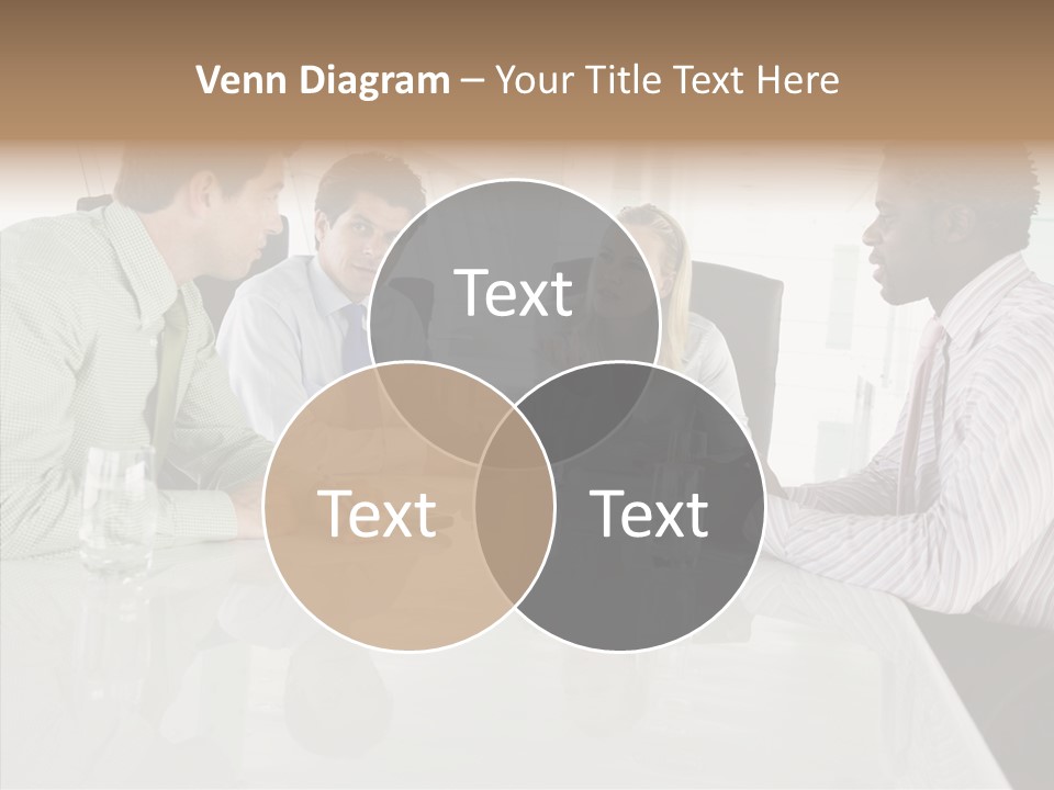 Businesswoman Discussing Seating PowerPoint Template